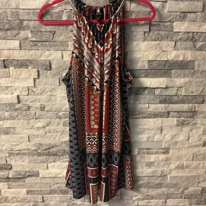 Alfani Multicolor Patterned Sleeveless Top